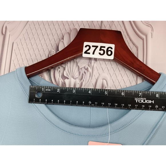 NWT Heart & Hips Maxi Dress Women Size L Stretch High Side Slits Perwinkle Blue - Picture 10 of 16